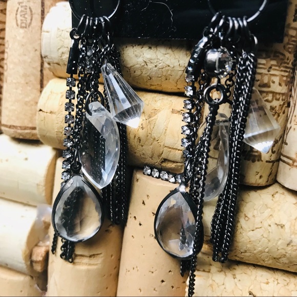 Black Statement Earrings - Picture 3 of 4